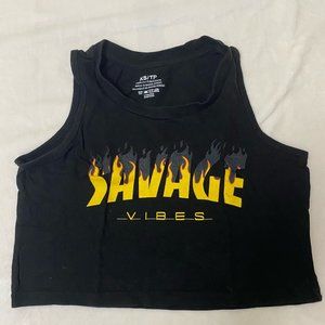 Black Tank Top with design